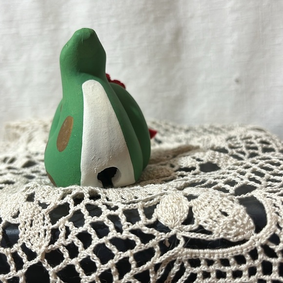 Green Ceramic Snake Bell Made in Japan Animal Figurine with Red Rope - Picture 4 of 8